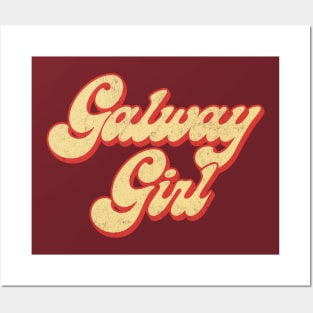 Galway Girl / Retro Style Typography Apparel Posters and Art